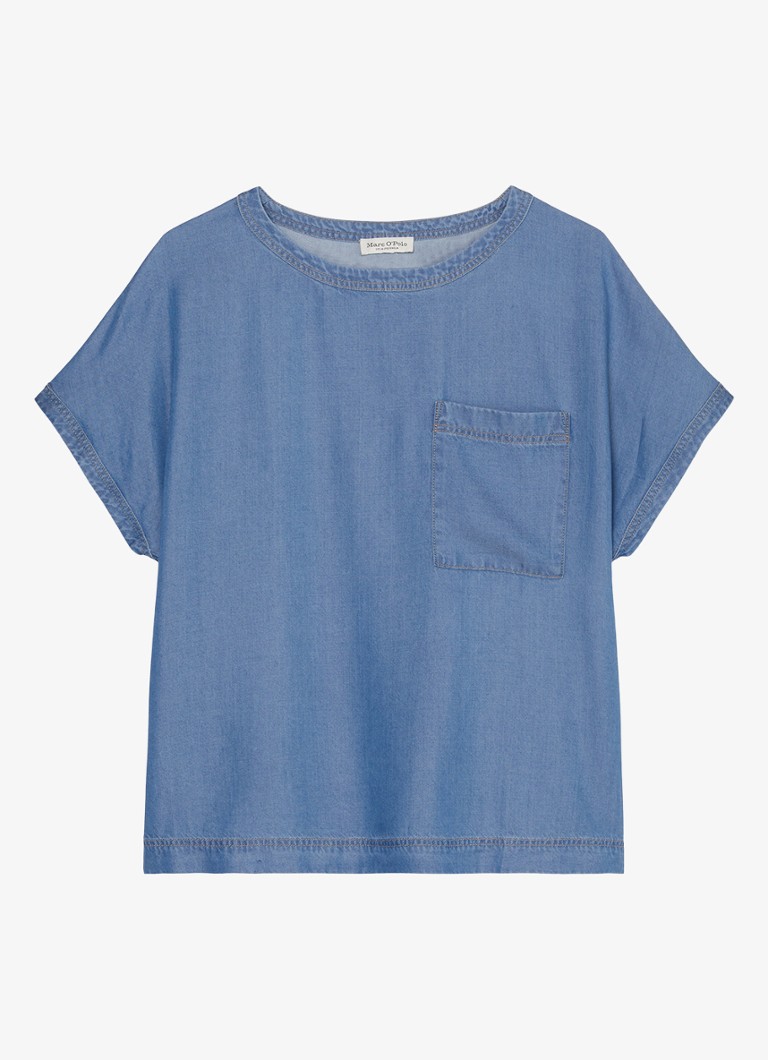Marc O'Polo chambray T-shirt with breast pocket