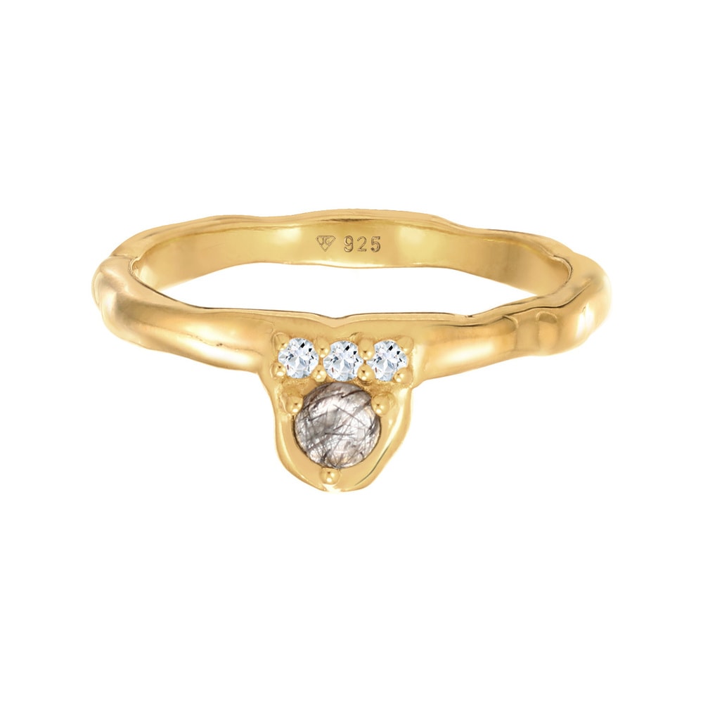 Elli PREMIUM Elli PREMIUM Bague Organe de fiançailles pour femmes avec quartz tourmaline et to Bague