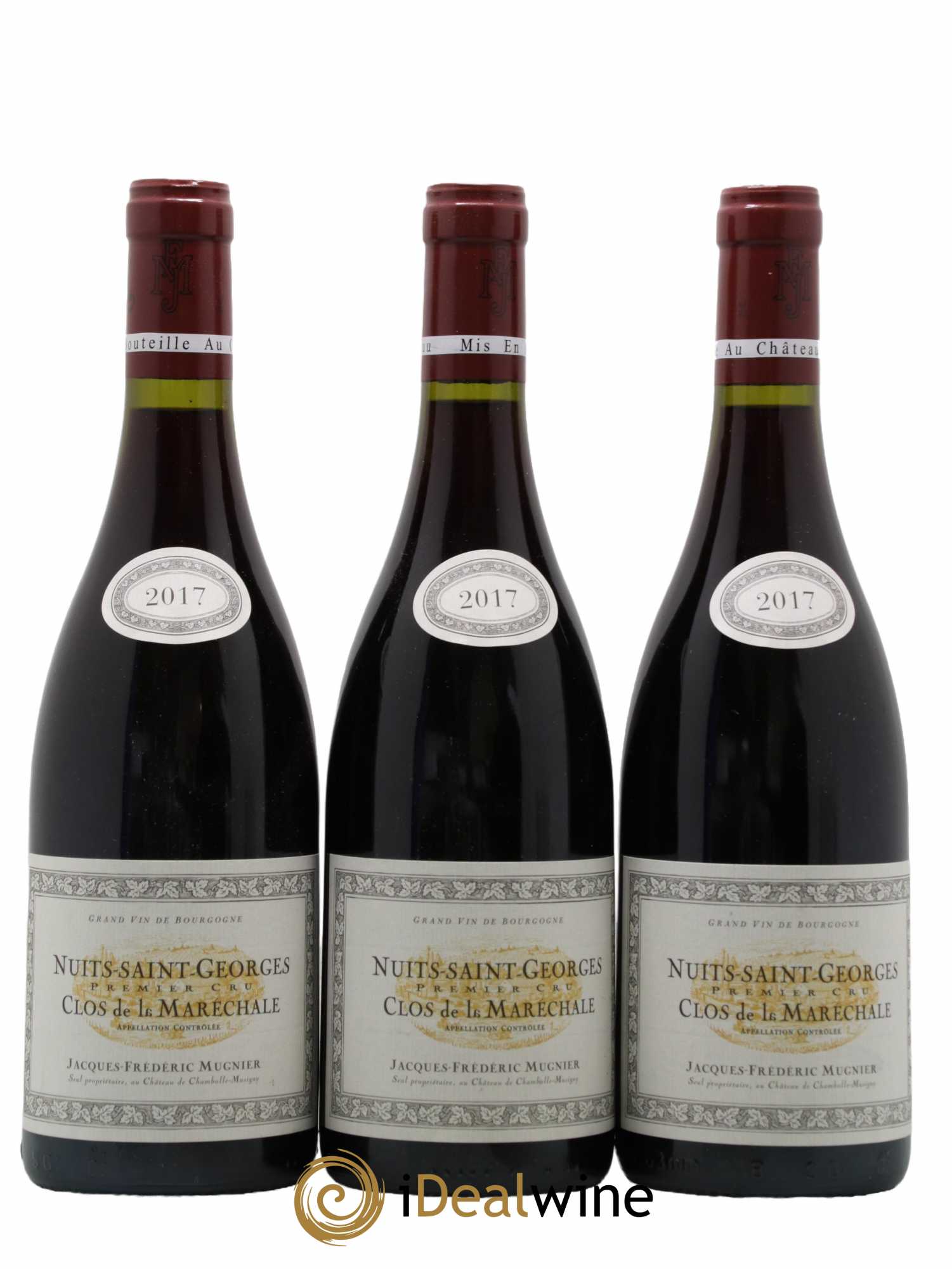 Nuits Saint-Georges 1er Cru Clos de La Maréchale Jacques-Frédéric Mugnier  2017 - Lot de 3 Bouteilles