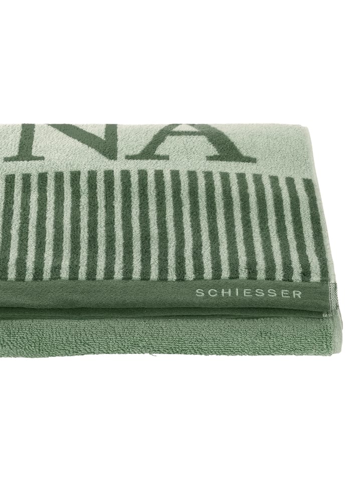 Schiesser Saunatuch Rom in Hellgrün günstig kaufen 75 x 200 cm