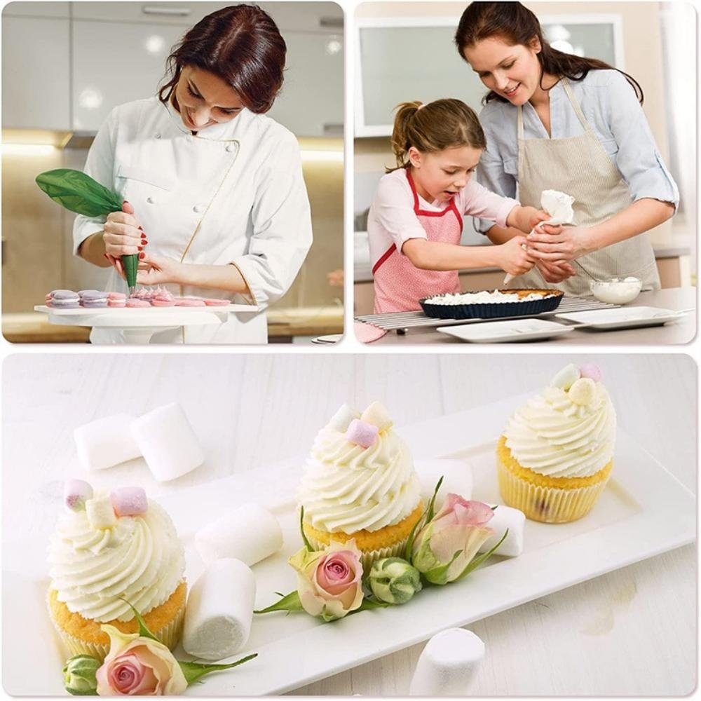Blusmart Spritzbeutel Spritzbeutel Mit Tüllen set (Backzubehör für Torten, Spritztüllen) Wiederverwendbar Silikon Backformen