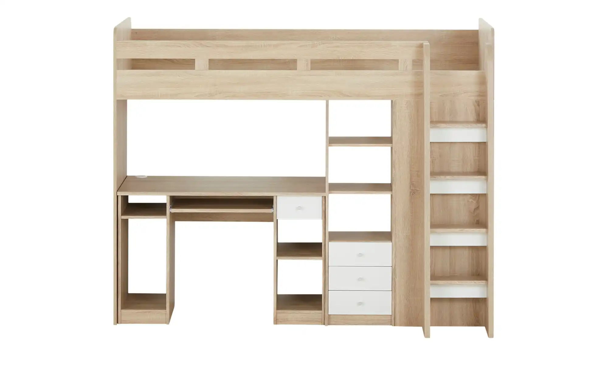 Hochbett mit Kleiderschrank und Schreibtisch