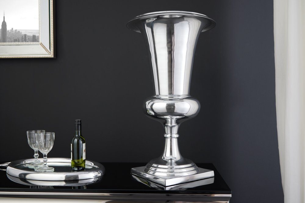 riess-ambiente Dekovase GOAL 60cm silber (1 St), Bodenvase · Deko · Standvase · Pokal-Design