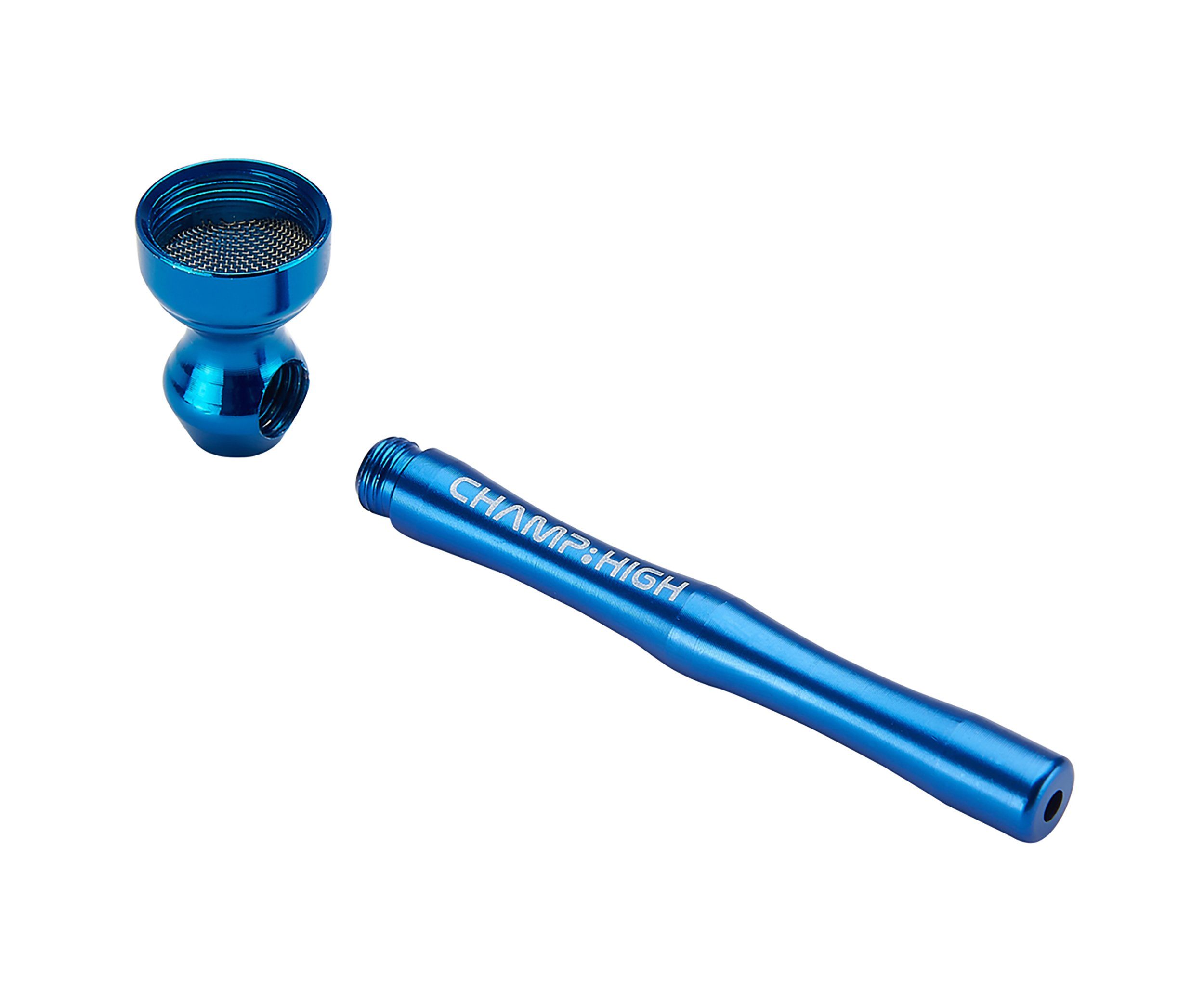 CHAMP HIGH Handpfeife MINI PFEIFE ALU 8,5cm lang + 5 Sieben CHAMP HIGH Tabakpfeife Tabak Pipe 83 (Kupfer)