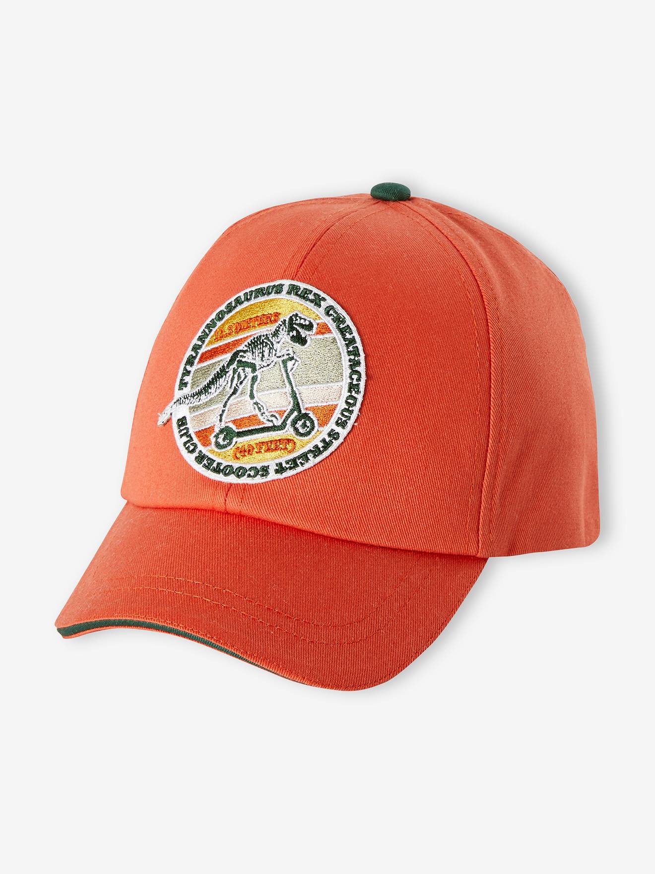 Casquette dino garçon brique
