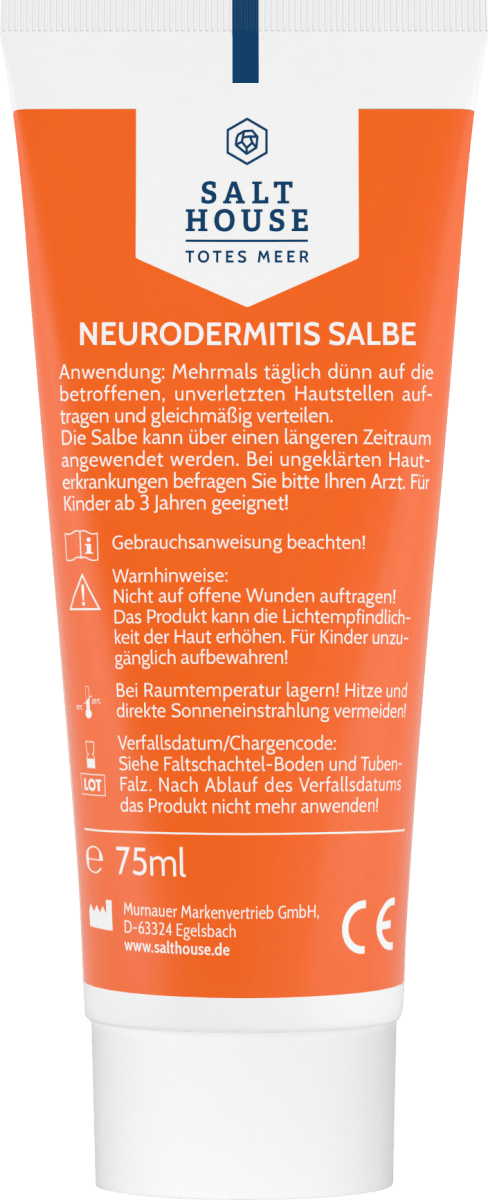 Pflegecreme Neurodermitis Salbe Totes Meer Therapie, 75 ml