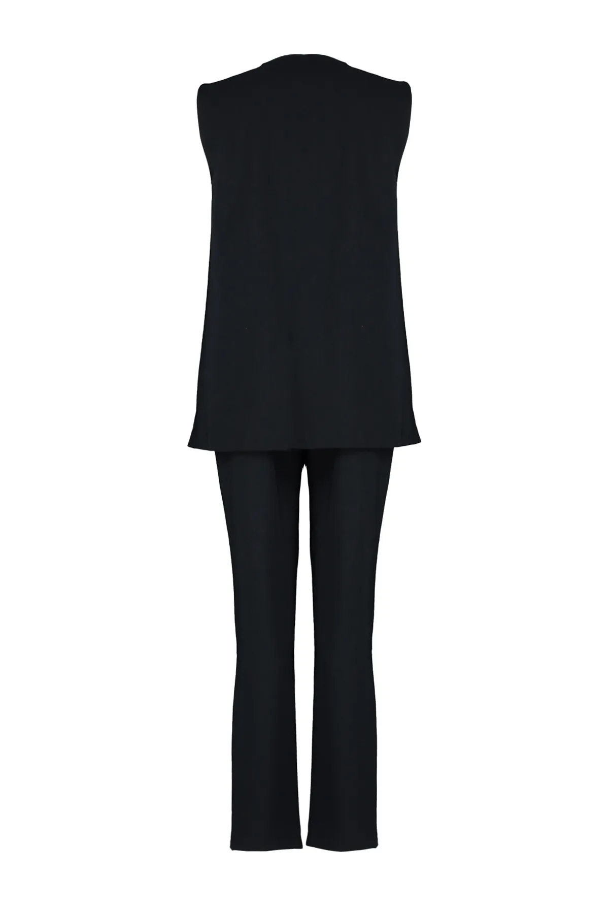 Trendyol Modest  Schwarzes Accessoire-Set mit Weste, Hose, Oberteil und Unterteil aus gewebtem Stoff mit detailliertem Ausschnitt TCTSS24US00035