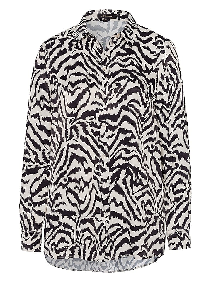 More & More Bluse in Schwarz/ Weiß günstig kaufen 40