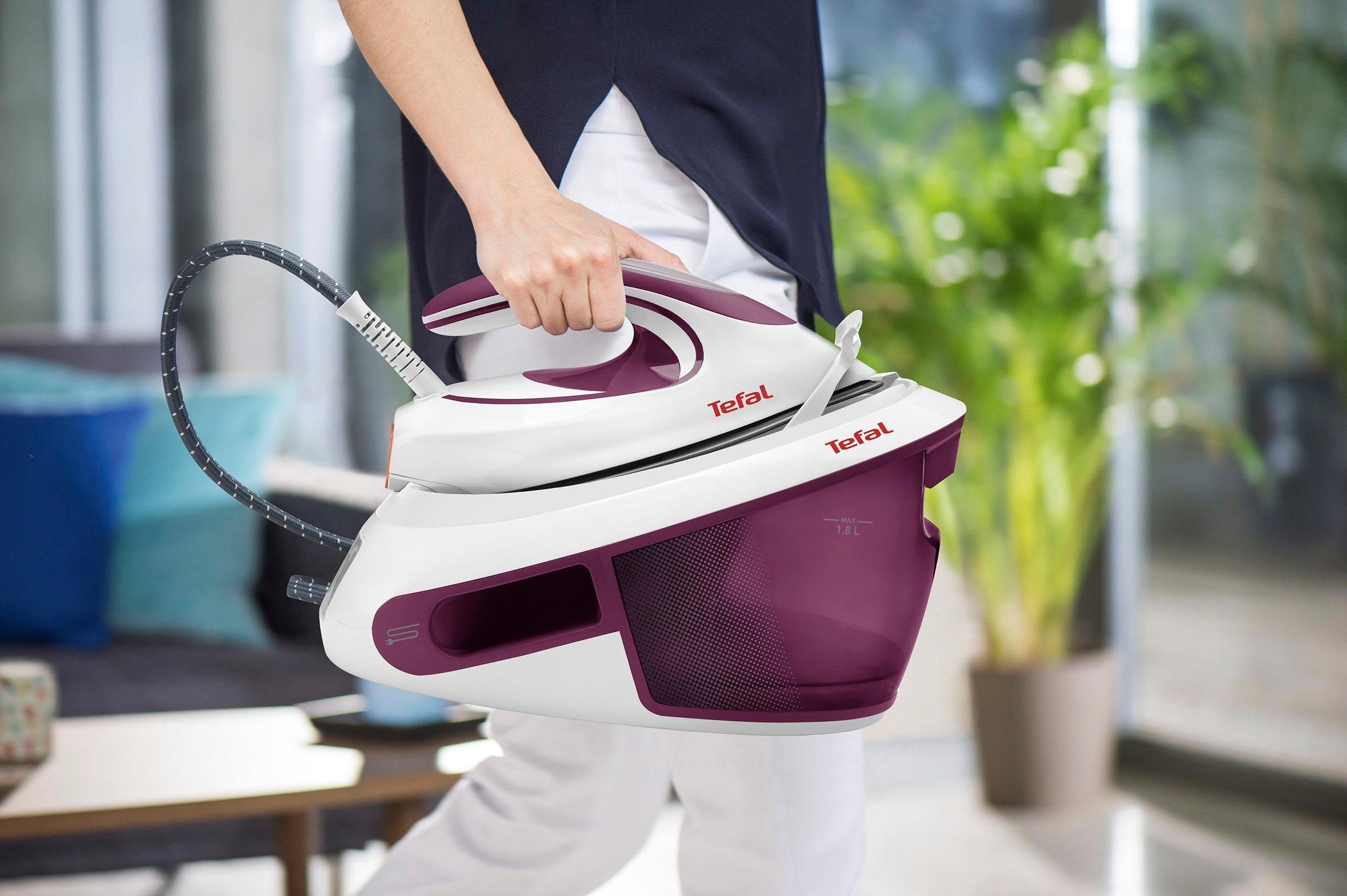 Tefal Dampfbügelstation SV8054 Express Anti-Calc, 1800 ml Wassertank, 2800 W, 6,5-Bar, optimale Dampf-/Temperaturkombi für alle Stoffarten