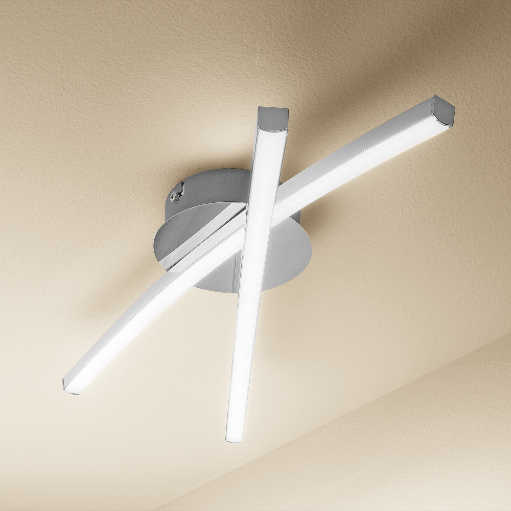 LED-Deckenleuchte Jambo chrom