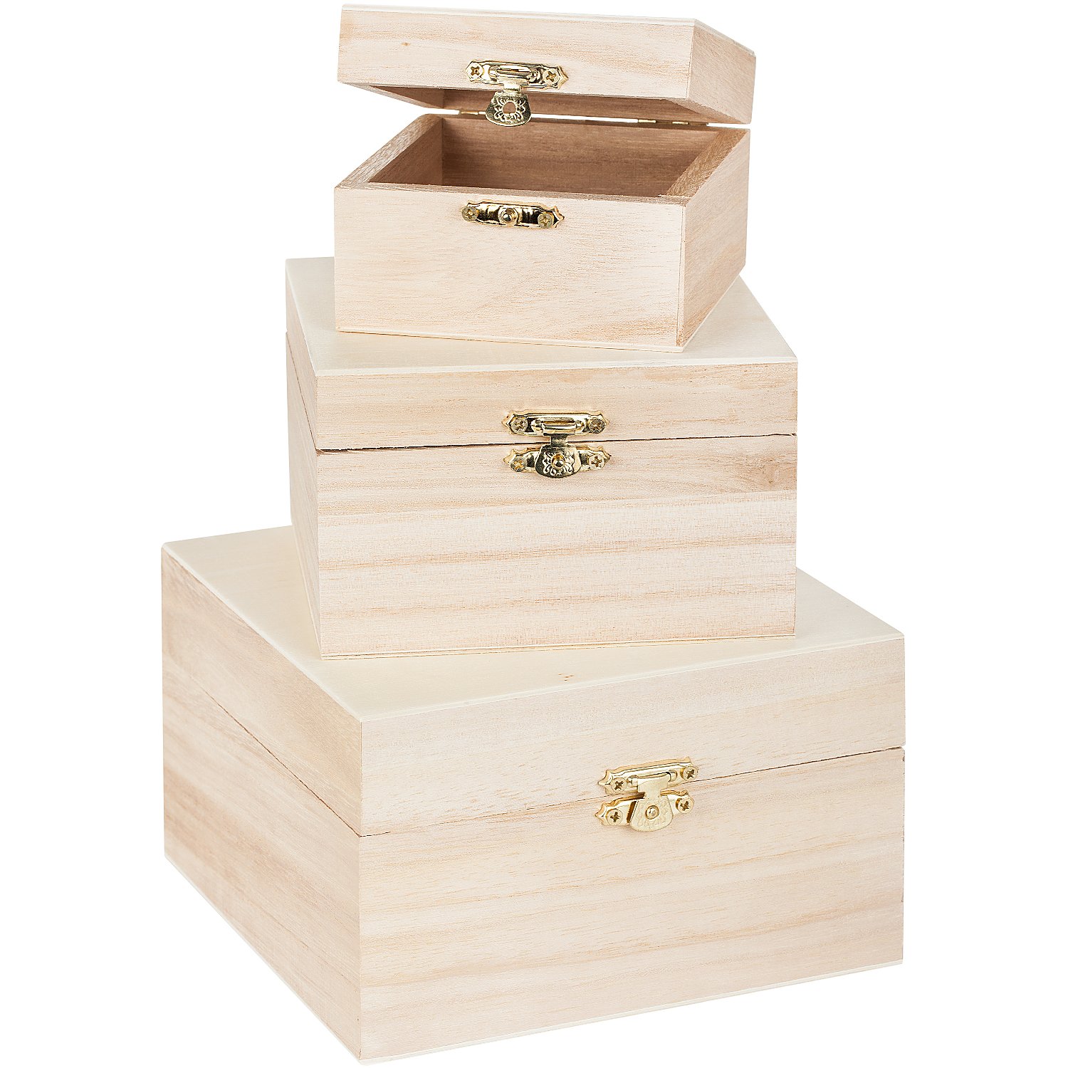 Schatullen aus Holz, 3 Stück