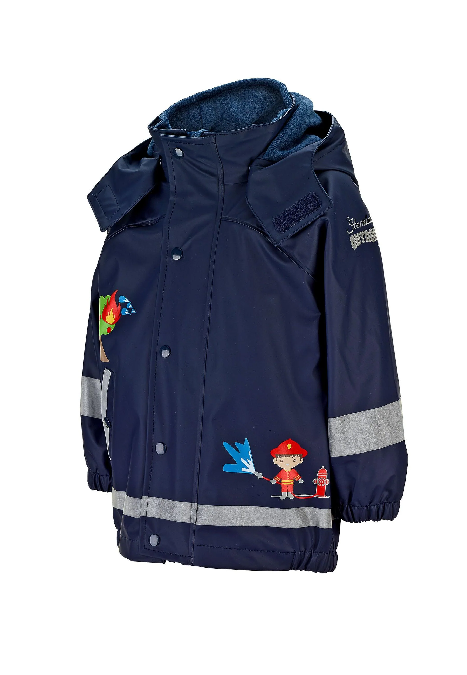 Regenjacke mit Innenjacke und Feuerwehrprint