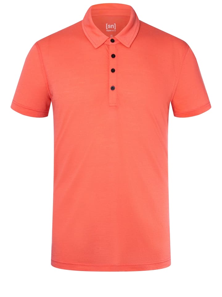 super.natural Merino Polo M TRAVEL POLO in orange günstig kaufen
