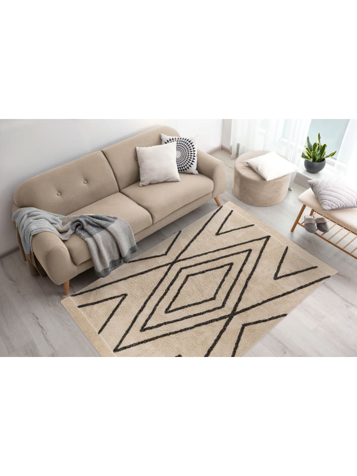Kayoom Teppich Kessiah in Creme / Schwarz günstig kaufen