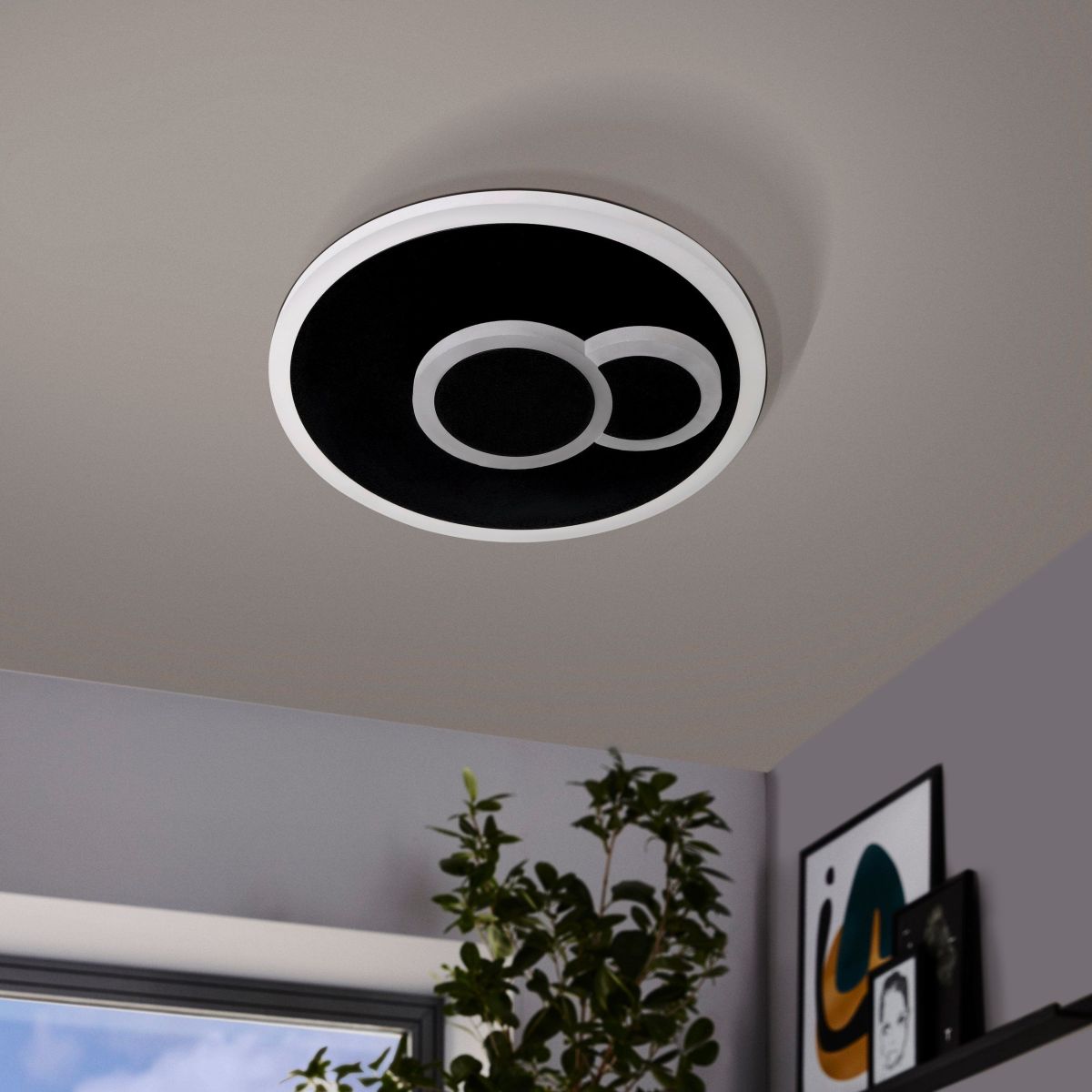 EGLO LED Deckenleuchte Cadegal Schwarz Ø 20 cm