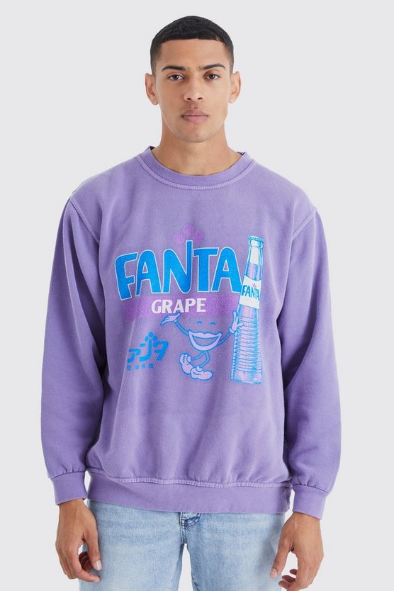 Oversize Sweatshirt mit lizenziertem Fanta Grape Print