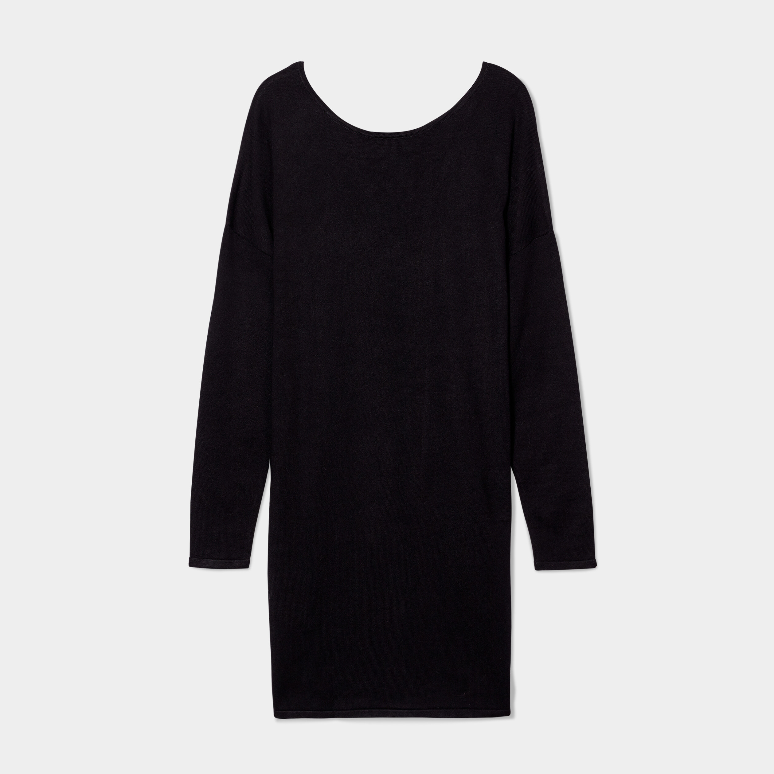 Robe pull manches chauves-souris noir femme | La Halle