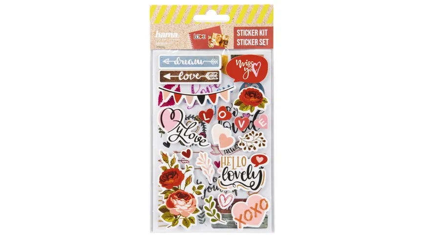 Sticker-Set, Display mit verschiedenen Designs, sortiert