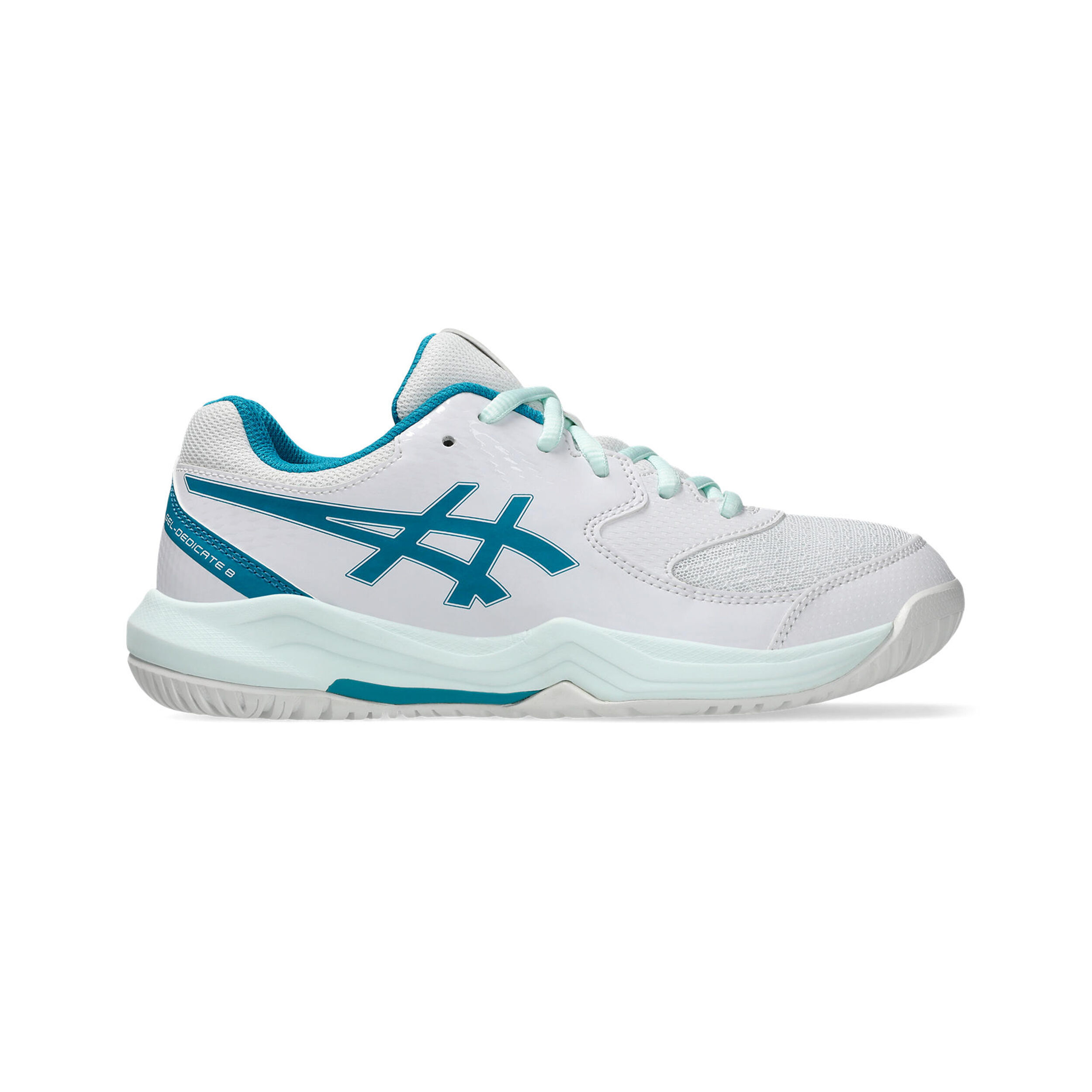 Gel-Dedicate 8 GS Allcourtschuh Kinder - Weiß, Petrol