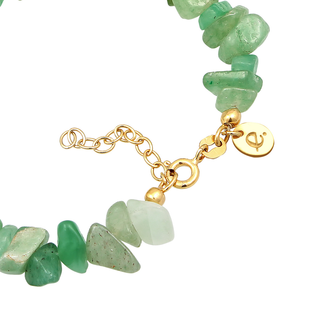 Elli PREMIUM Elli PREMIUM Bracelet Femmes pierres nature élégante avec aventurine en argent st Bracelet