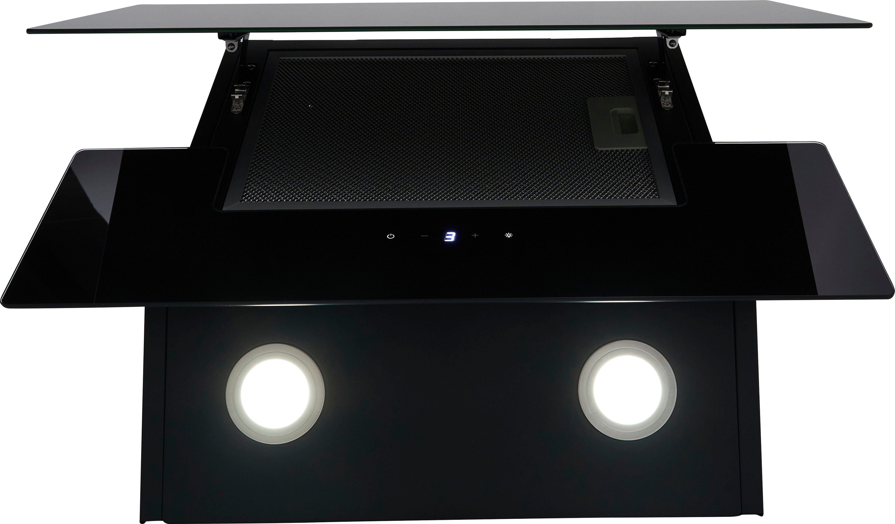RESPEKTA Kopffreihaube CH 66038-60 WAM, 60 cm, 3 Leistungsstufen, LED-Beleuchtung, Ab- und Umluftfähig