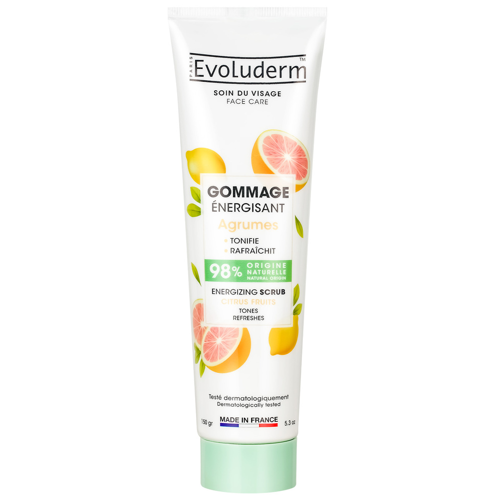evoluderm Gommage Visage Gommage Énergisant Agrumes - 150 gr