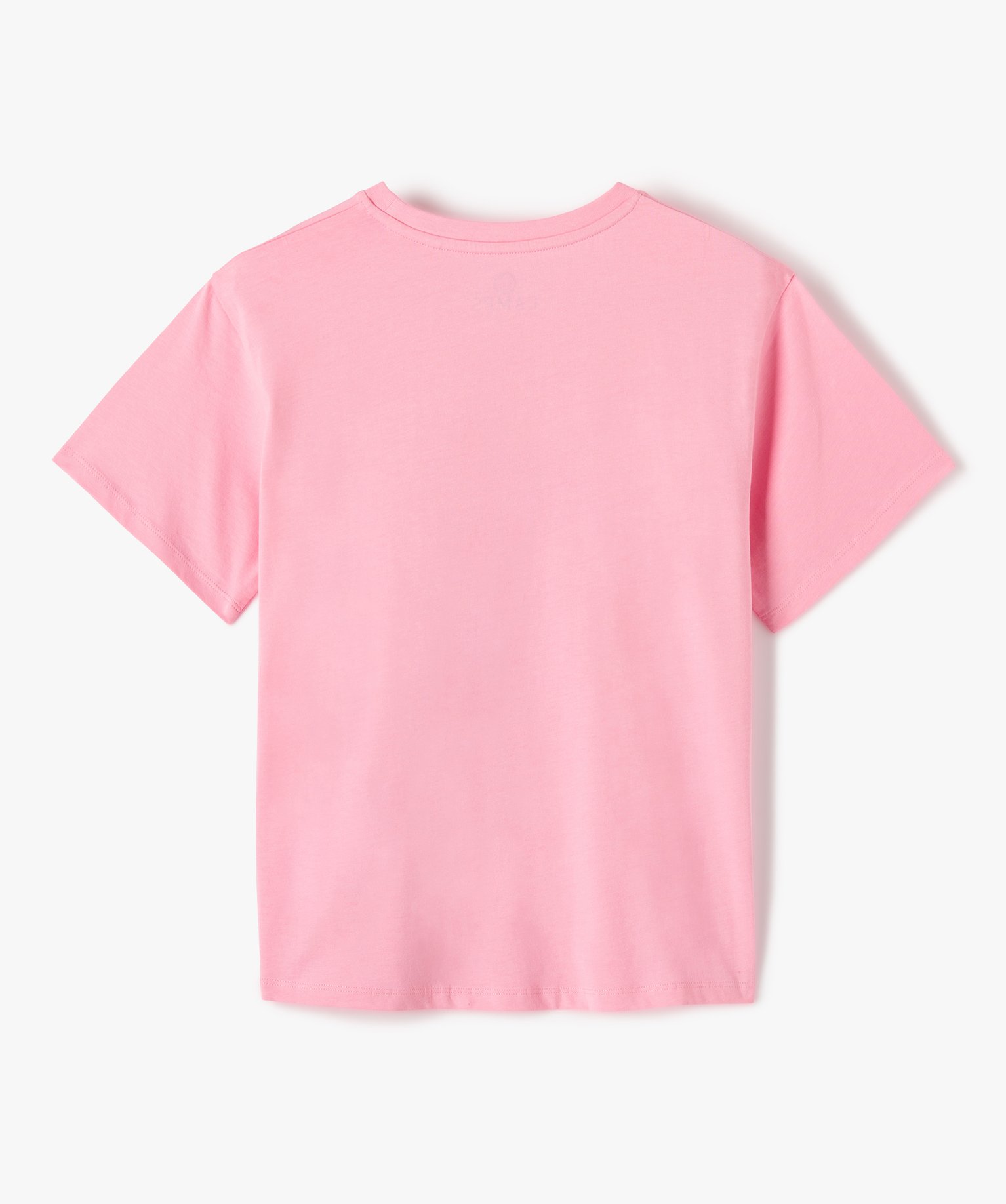 Tee-shirt fille coupe large avec inscription - Camps United rose | GEMO