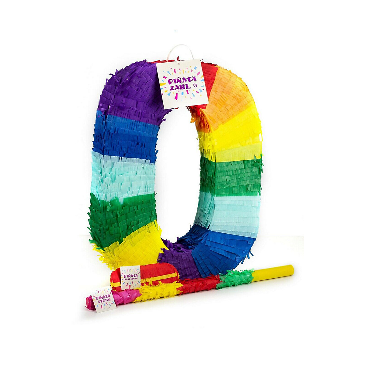 Pinata Zahl 0 Set