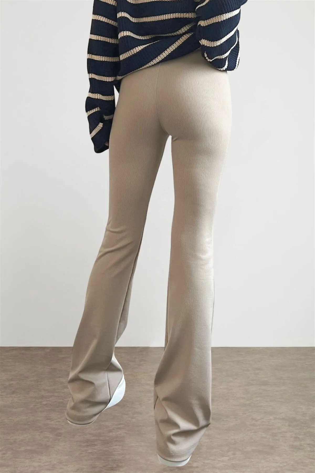 byhaziran butik  Leggings - Beige - Hoher Bund