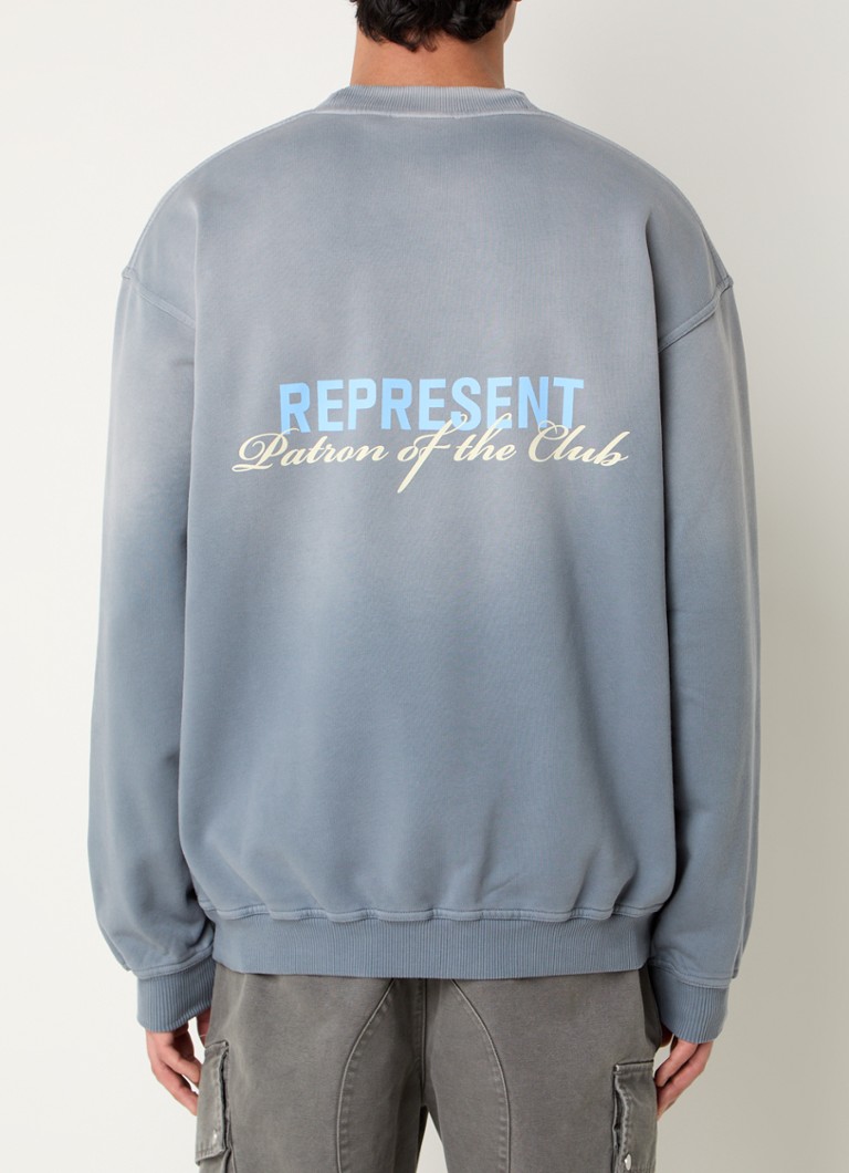Represent Patron Of The Club sweater with logo and back print