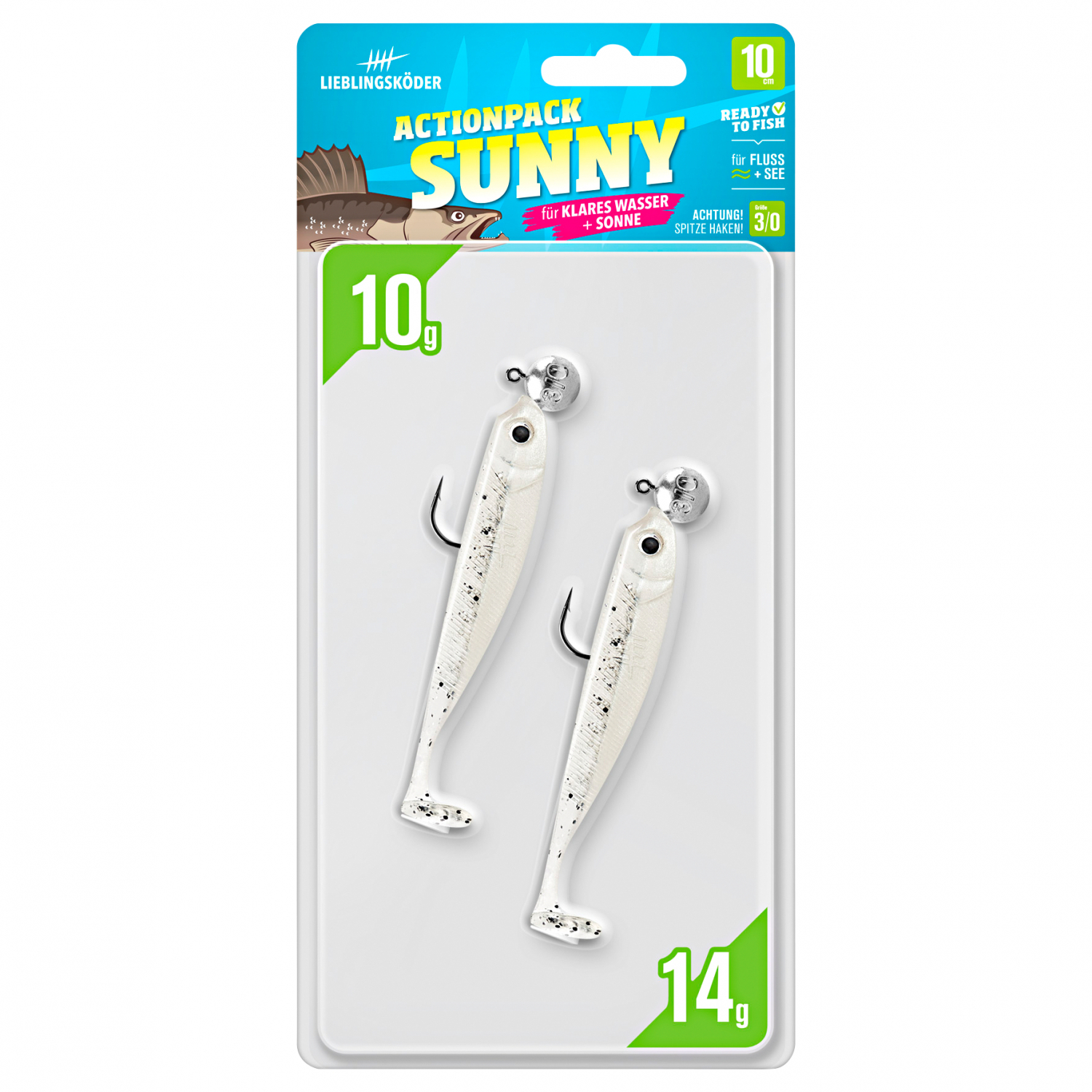 Lieblingsköder Gummifisch Zanderköder (10 cm, Actionpack Sunny)
