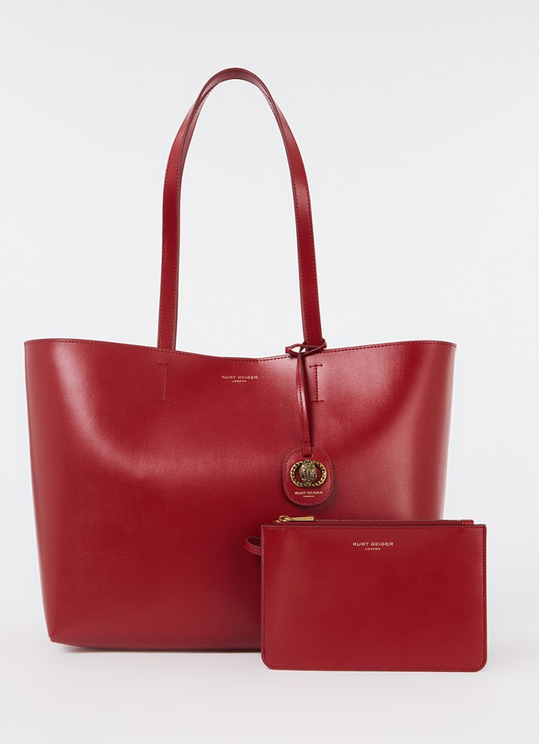 Bolsa de compras Chelsea em couro da Kurt Geiger com nécessaire removível.