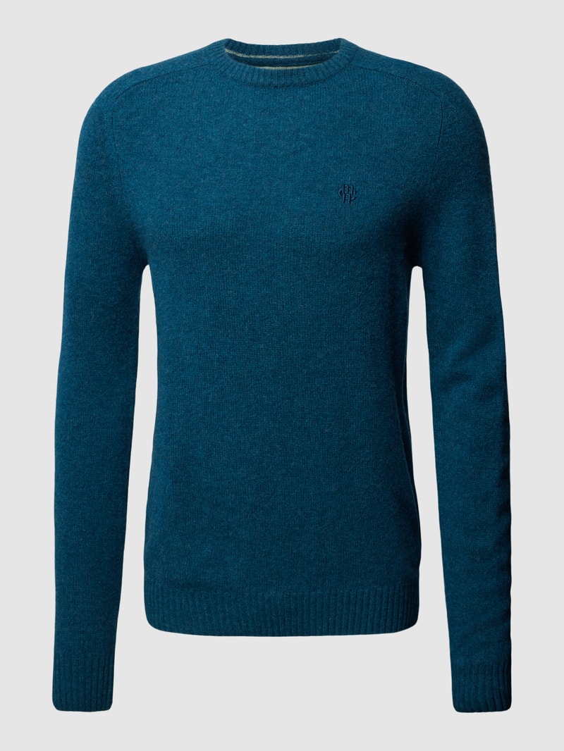Strickpullover aus Lammwolle Modell 'TANGUY' in lagune meliert