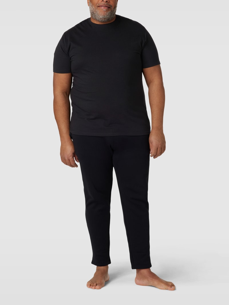 PLUS SIZE T-Shirt mit Rundhalsausschnitt Modell 'MAVERICK' in schwarz