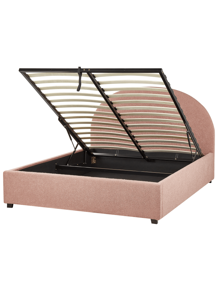 Beliani Doppelbett VAUCLUSE in Rosa - (W) 154 x (H) 112 x (L) 214 cm günstig kaufen onesize