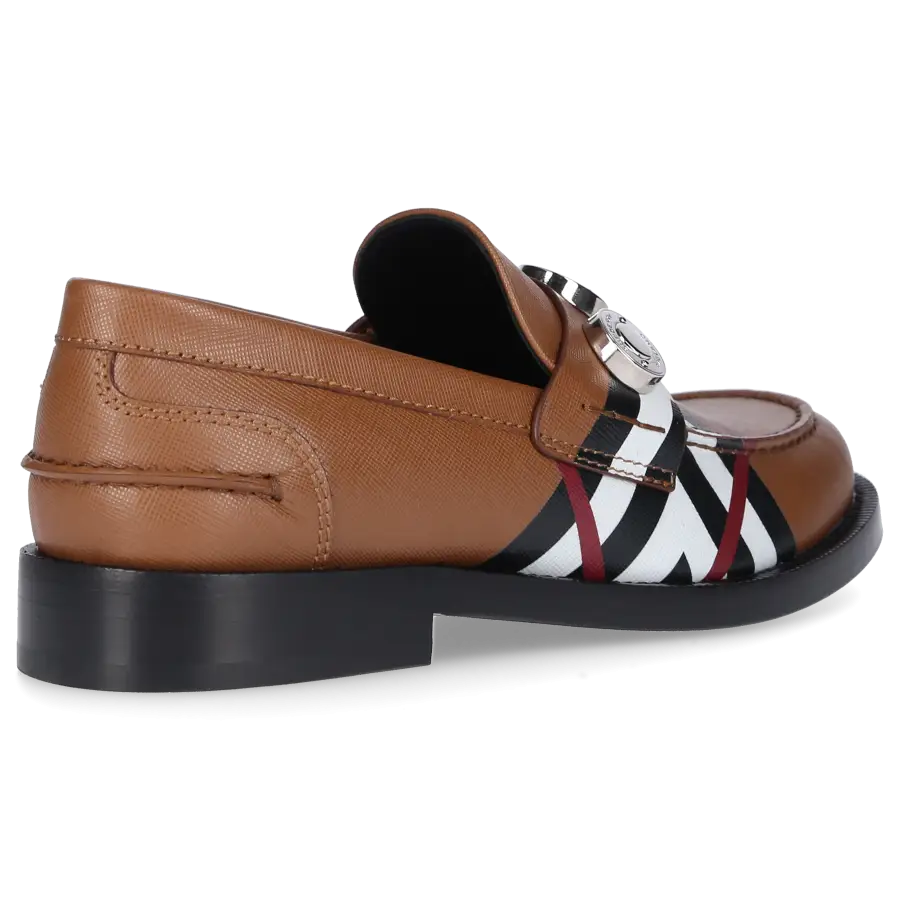 Burberry - Loafer CHEVRON Kalbsleder - braun