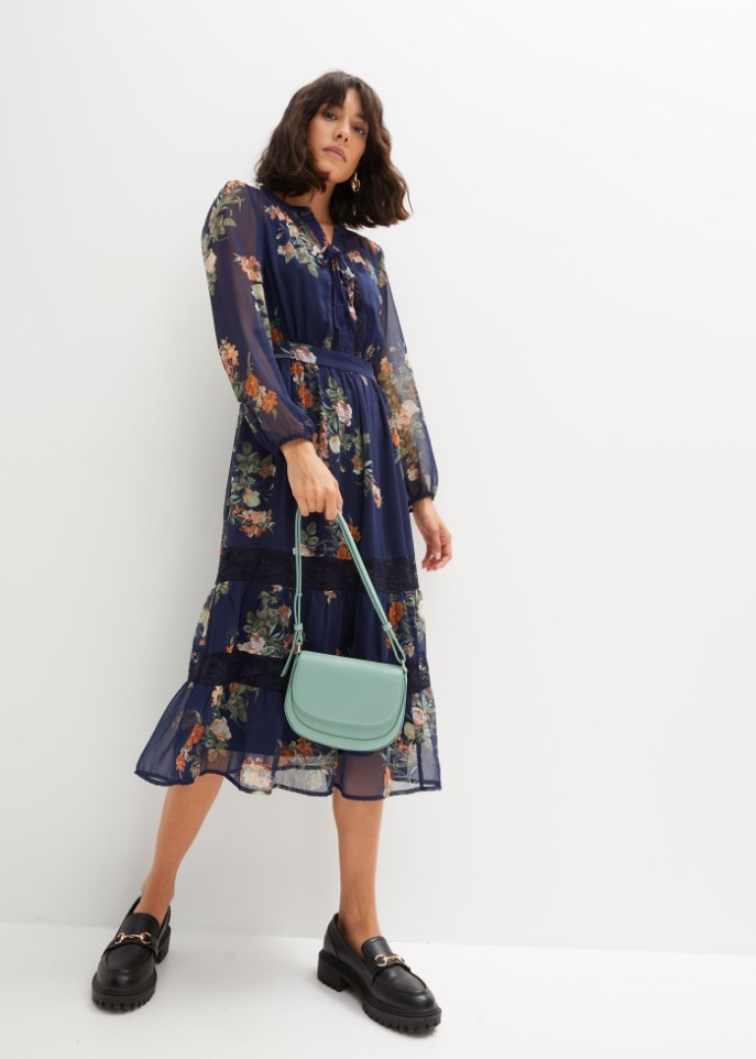 Bedrucktes Midikleid