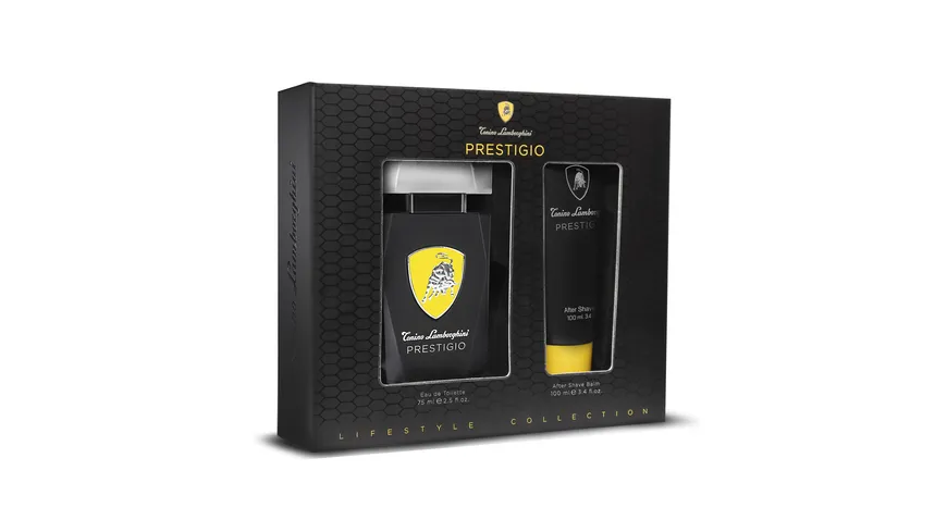 Lamborghini PRESTIGIO Eau de Toilette und After Shave Balm Geschenkpackung 75 ml