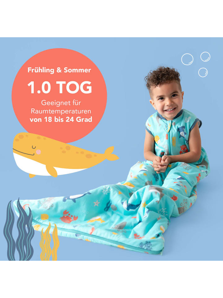 Schlummersack Babyschlafsack, 1.0 TOG in Hellblau günstig kaufen