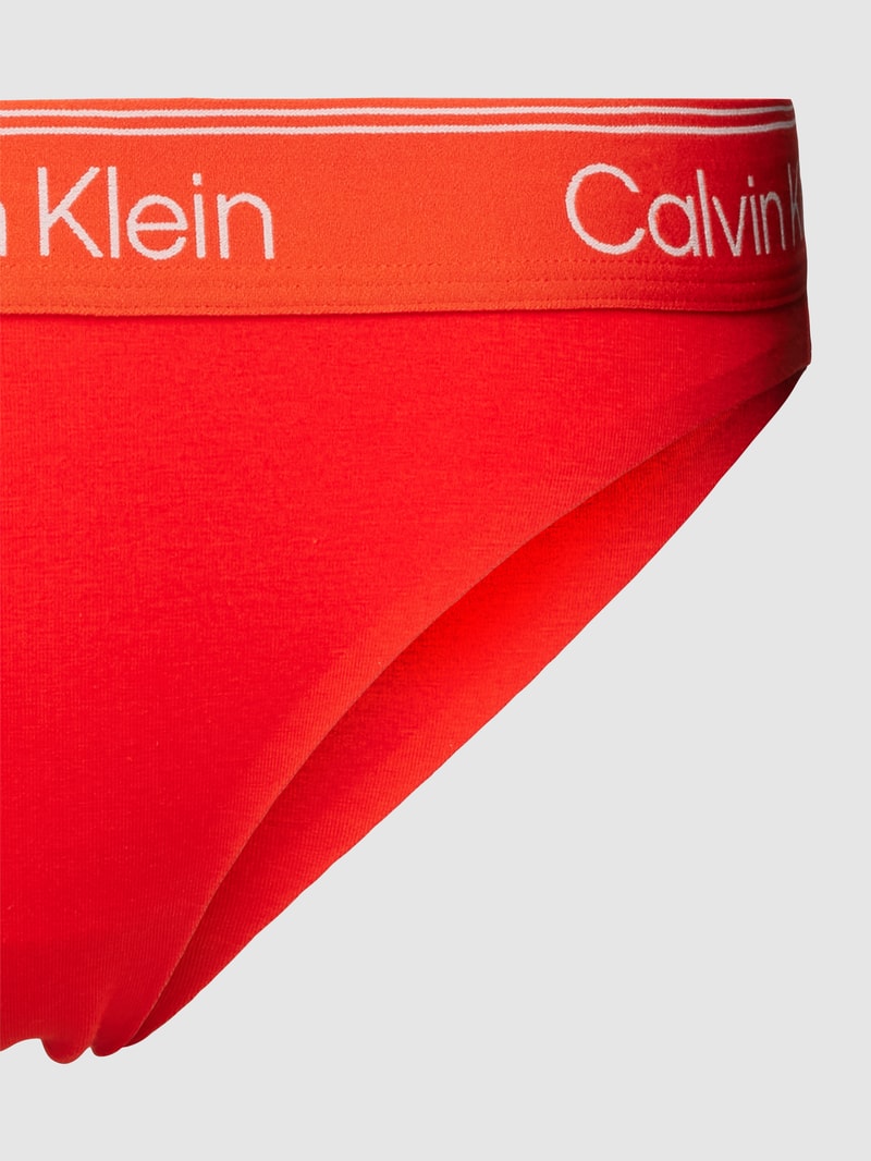 String mit elastischem Logo-Bund in rot