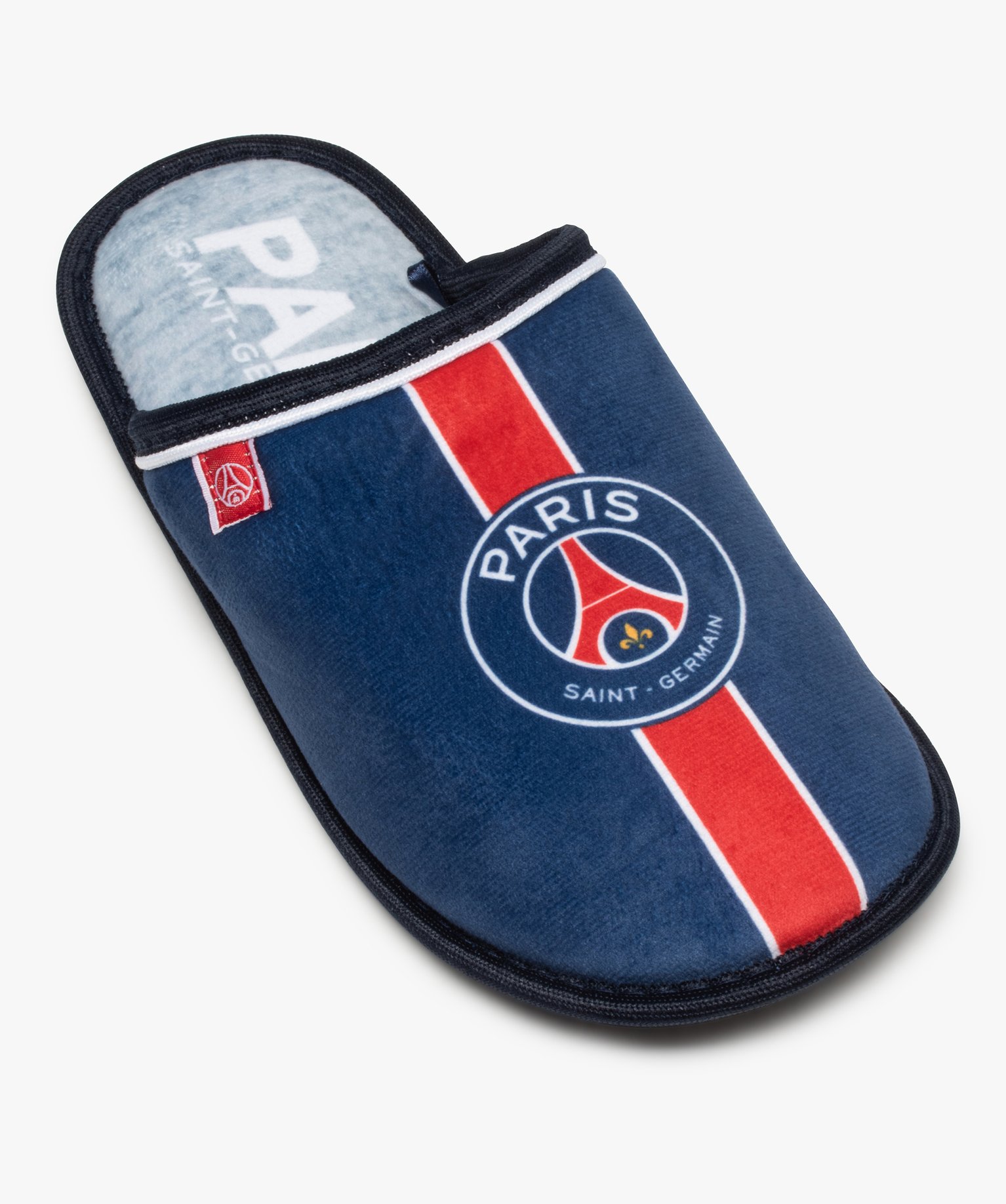 Chaussons homme mules plates en velours – PSG Foot | GEMO