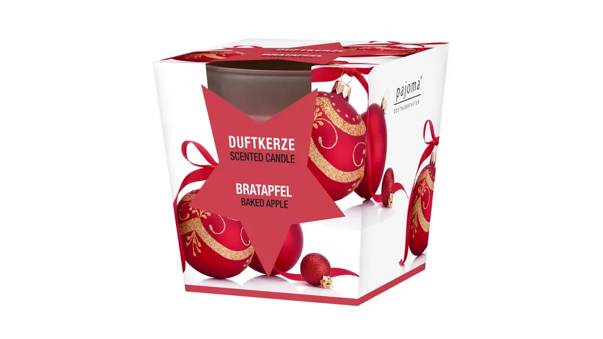 pajoma Duftkerze im Glas Bratapfel Rot
