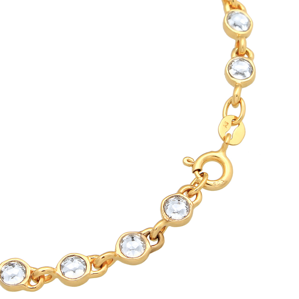 Elli Elli Bracelet Femmes Tennis Tendance classique avec cristaux en argent sterling 9 Bracelet