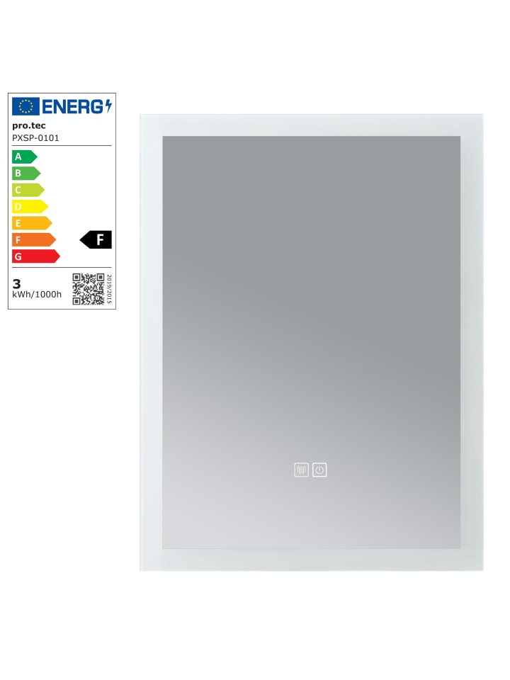 pro.tec LED-Badezimmerspiegel Scafa in Weiß (H)60cm (B)45cm günstig kaufen onesize