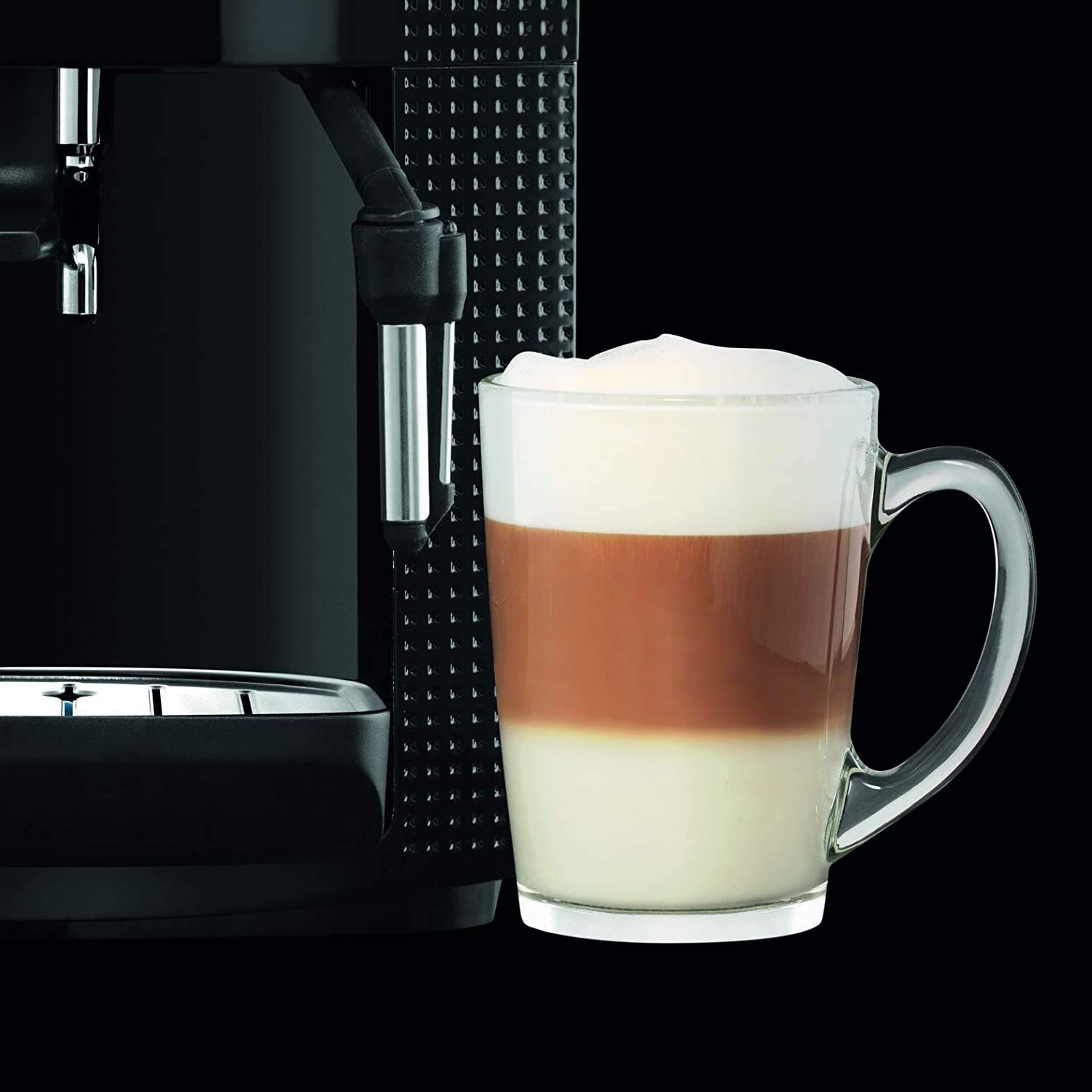 Krups Kaffeevollautomat EA 81R8 Arabica Kaffeevollautomat, Espressomaschine, 1,8 l Wassertank, 1450 W, 2-Tassen-Funktion, Milchsystem mit CappucinoPlus-Düse