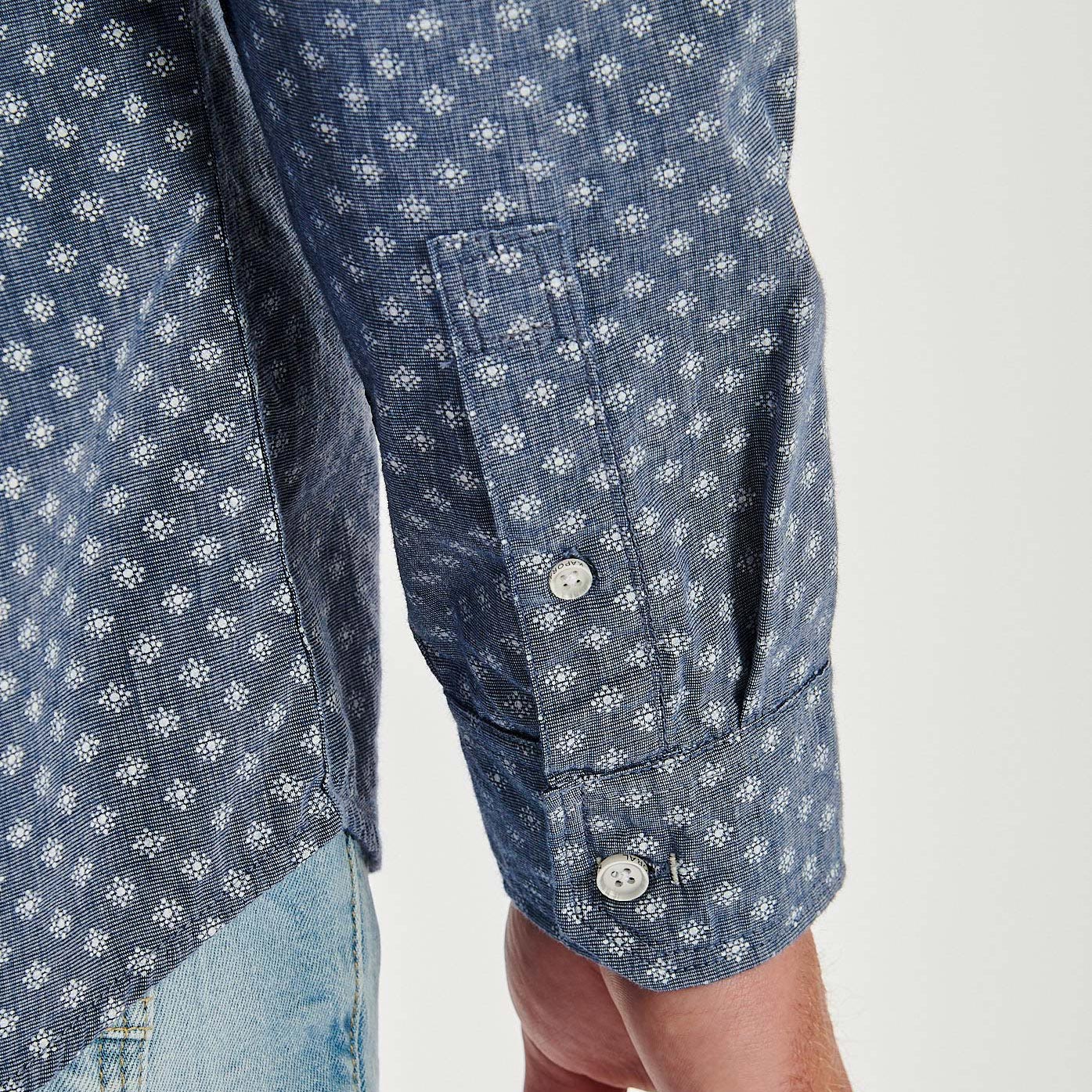 ROMAN  Chemise bleue homme 100% coton bio