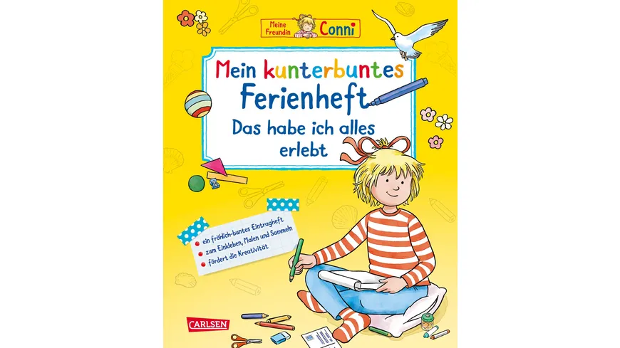 Conni Gelbe Reihe (Beschäftigungsbuch): Mein kunterbunter Mitmach-Koffer für unterwegs (Buch-Set für die Ferienzeit)