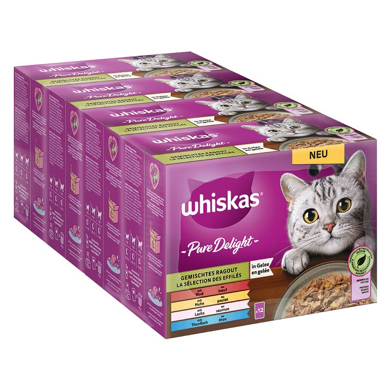 Jumbopack Whiskas Pure Delight Portionsbeutel 96 x 85 g zu TOP-Preisen