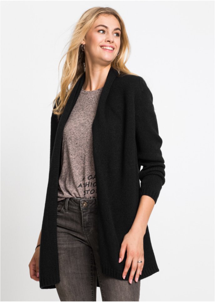Longstrickjacke