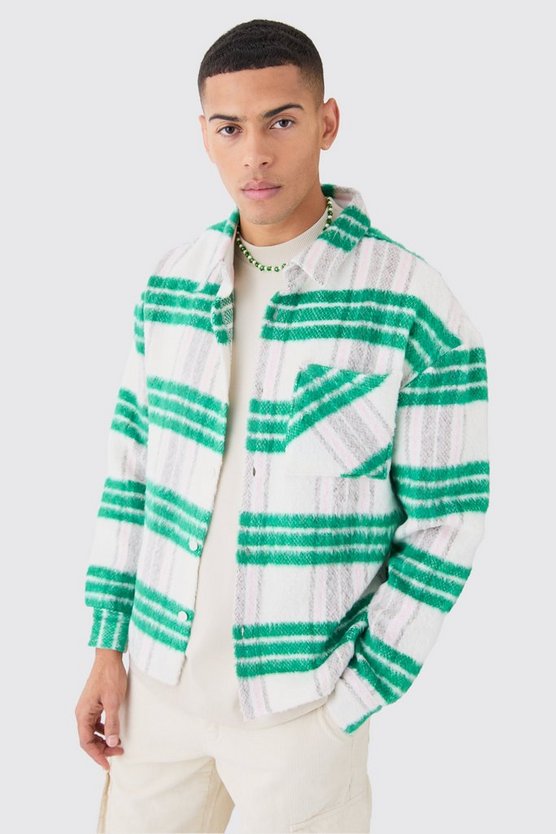 Kastiges kariertes Overshirt
